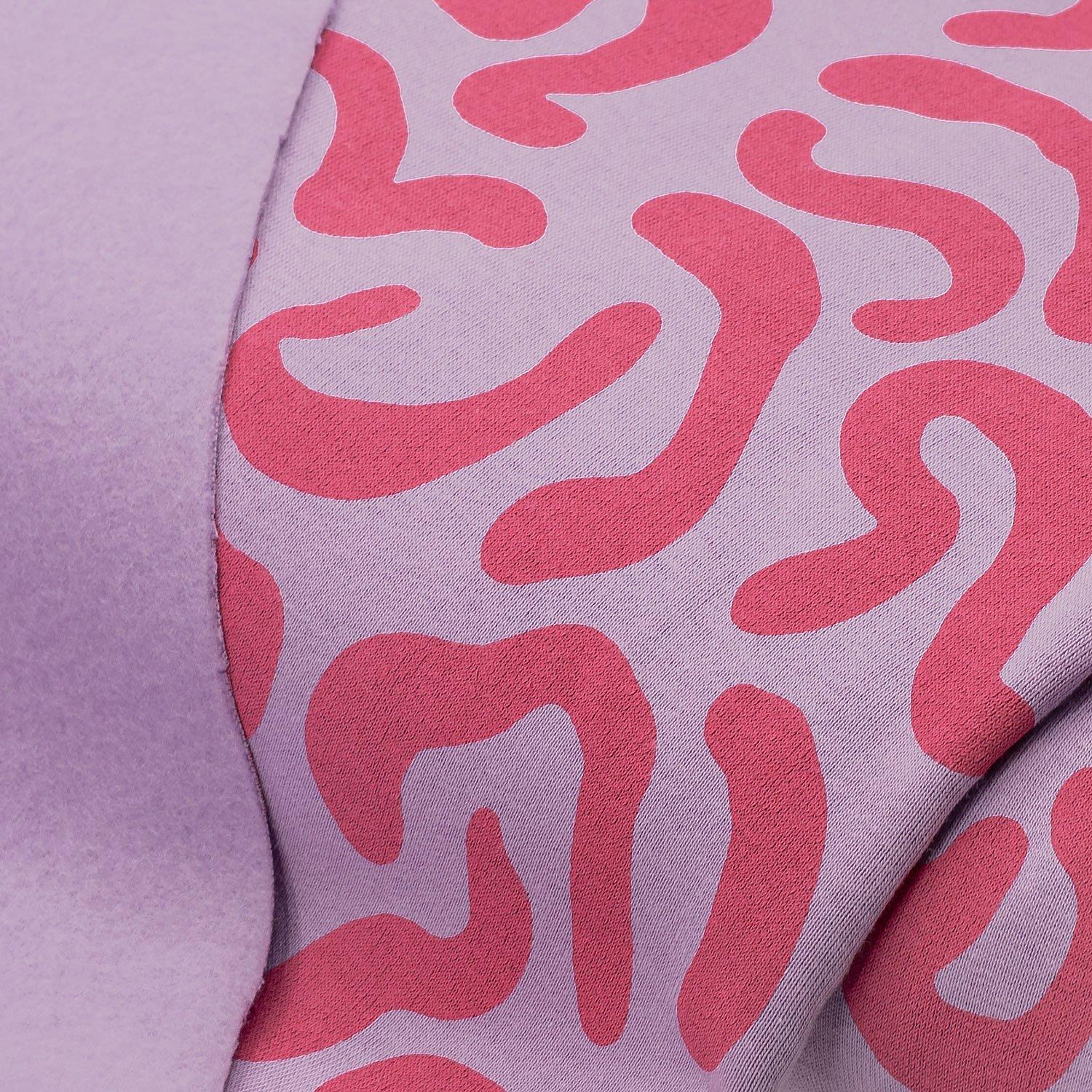 Sweatstoff "Stripes", flieder/beere