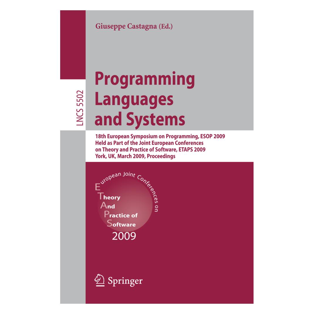 Springer Programming Languages and Systems (Englisch, Softcover) (55198833)
