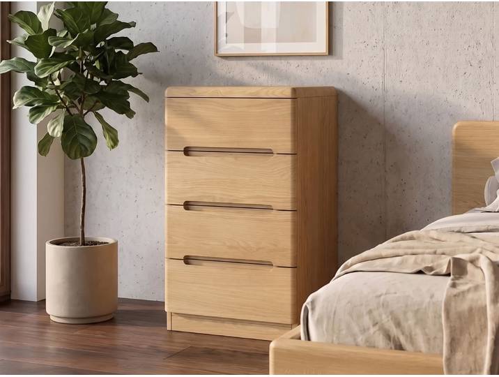 Kommode Eiche Hell „Marlon“ 50 cm Massivholz Eiche Hell
