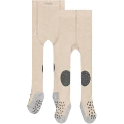 camano Soft Antirutsch Baby-Krabbelstrumpfhose 8200 - nature melange 62/68