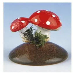 Hubrig-Volkskunst Miniaturen Glückspilze Höhe 3 cm