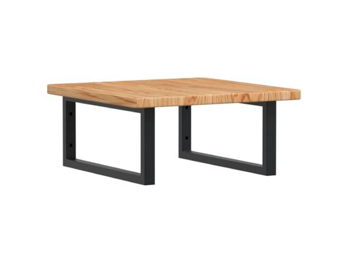 WEMYUFURN Waschtischplatte mit Halterung Stahl und Massivholz Eiche Wandmontage,Schweberegal,rechteckige Halterungen,ohne Vorbohrung,modernes Design,für Bäder