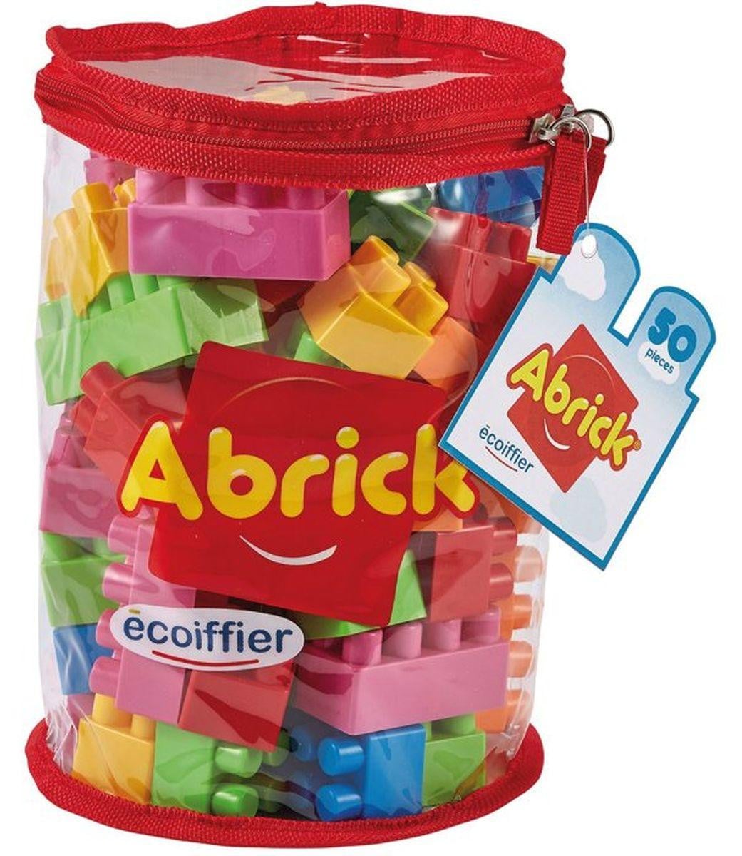 Abrick Brick tube bag van Ecoiffier, 50 stuks, vanaf 18 maanden