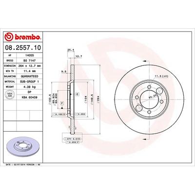 Brembo Bremsscheibe [Hersteller-Nr. 08.2557.10] für Daimler, Jaguar