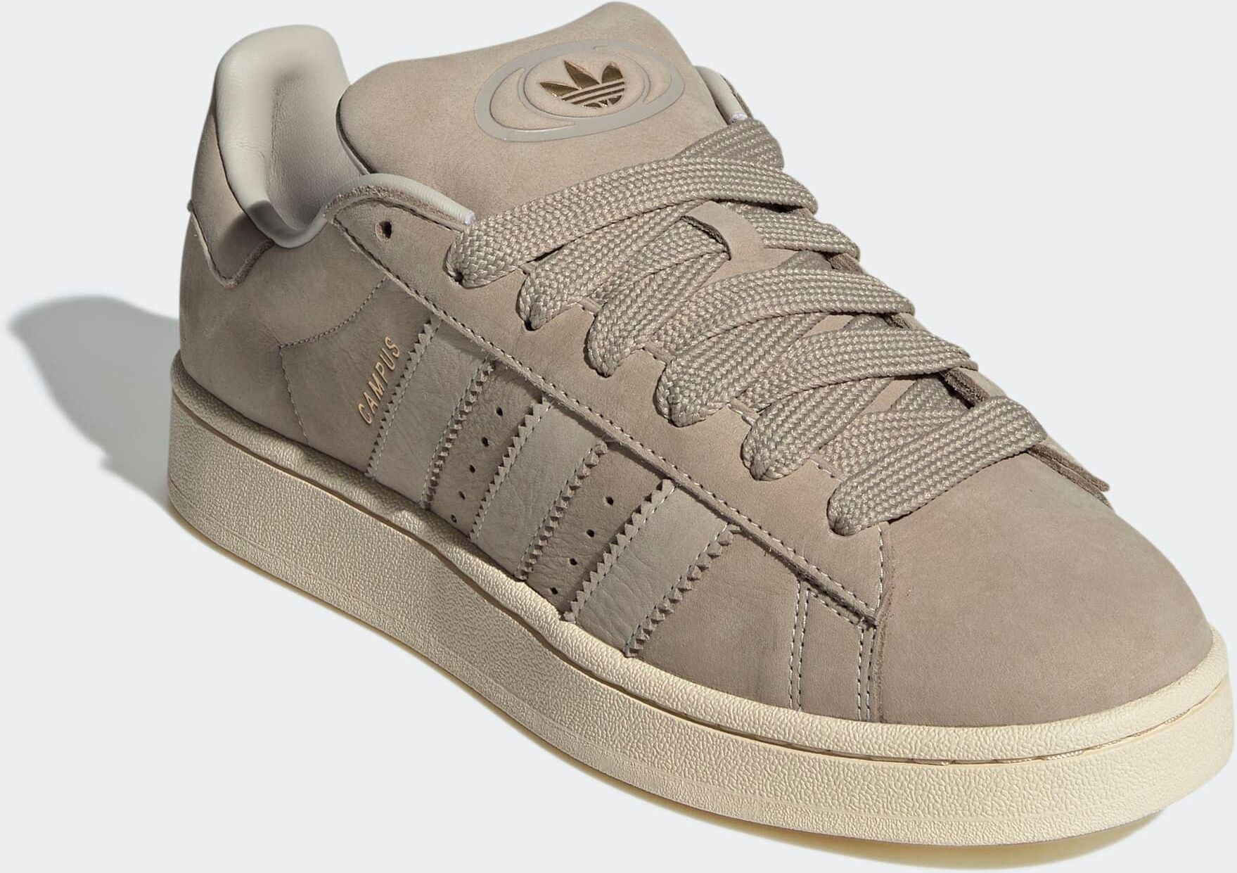 Sneaker ADIDAS ORIGINALS "CAMPUS 00S", Herren, Gr. 36, beige (trace khaki, trace khaki, wonder aluminium), Leder, Schuhe Sneaker trace khaki, trace khaki, wonder aluminium 36