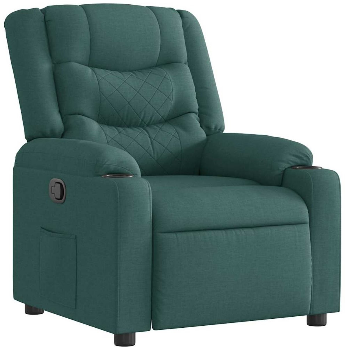 vidaXL Verstelbare Relaxfauteuil in Donkergroene Stof