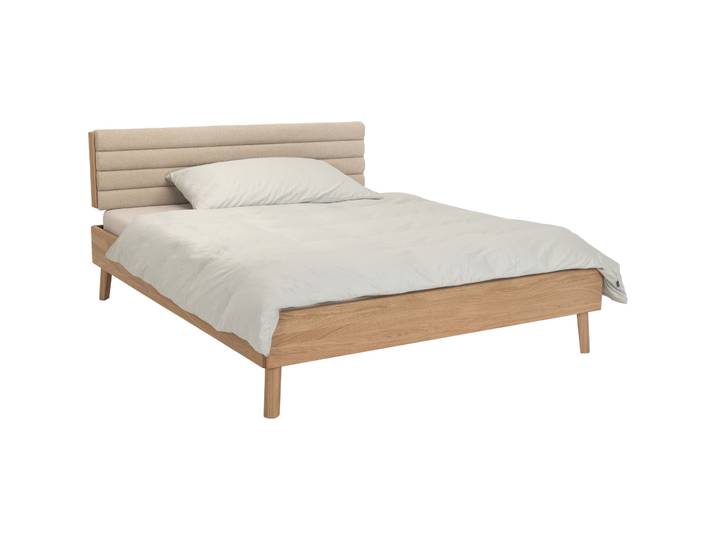 Bett Lund Eiche Nature Massivholz 160 x 200 cm - Bett