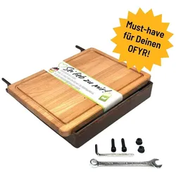 Manax Grillbar Halterung Ofyr Premium- Set Cortenstahl