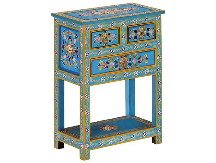 vidaXL Sideboard Türkis 55x30x76 cm Massivholz Mango