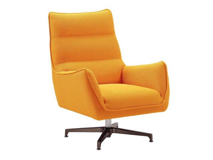 Fauteuil pivotant tissu maille 3d jaune