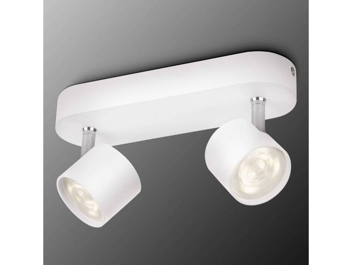 Philips Star schwenkbarer LED-Strahler weiß 2flg. STAR, dimmbar, weiß / opal, für Wohn- / Esszimmer, Aluminium, Modern
