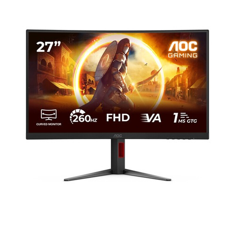 AOC Gaming C27G4Z2 27 inch Curved Full HD Gaming Monitor, 260 Hz, VA-paneel, Zwart/Rood