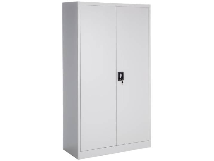 Vestiaire en acier avec 2 portes battantes renforcées gris