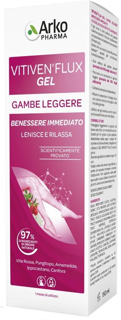 ARKOFARM Vitiven Flux Gel per Gambe Leggere Lenitivo e Rilassante 150 ml