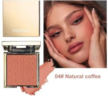 Uplift Essentials Gold Relief Blush Palette Long Lasting Nude And Pink Shades 04# Natural Coffee