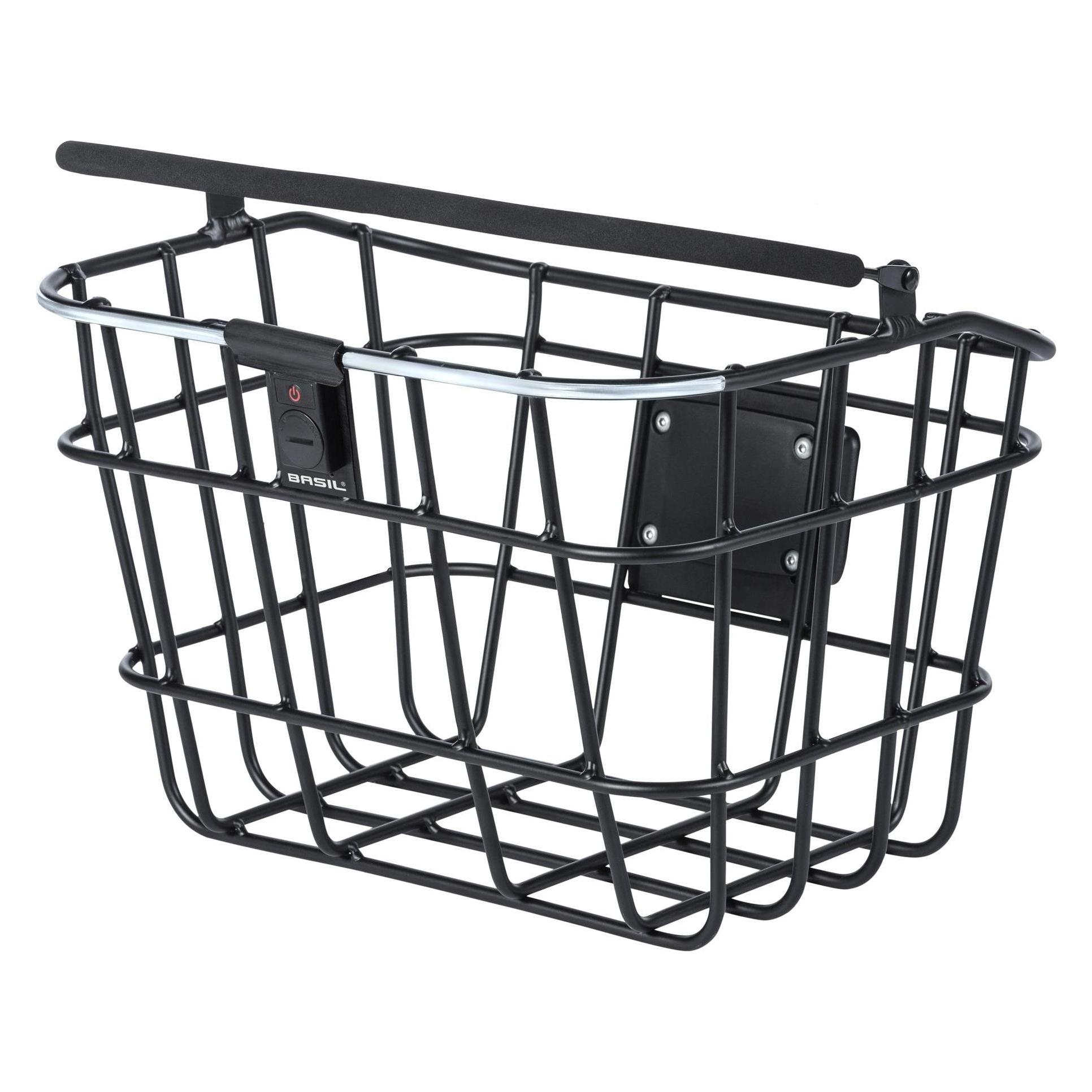 Basil Bre Alu VR-Designkorb inklusive BasEasy/Klickfix Adapterplatte und Nordlicht (30 l) (BA11256)