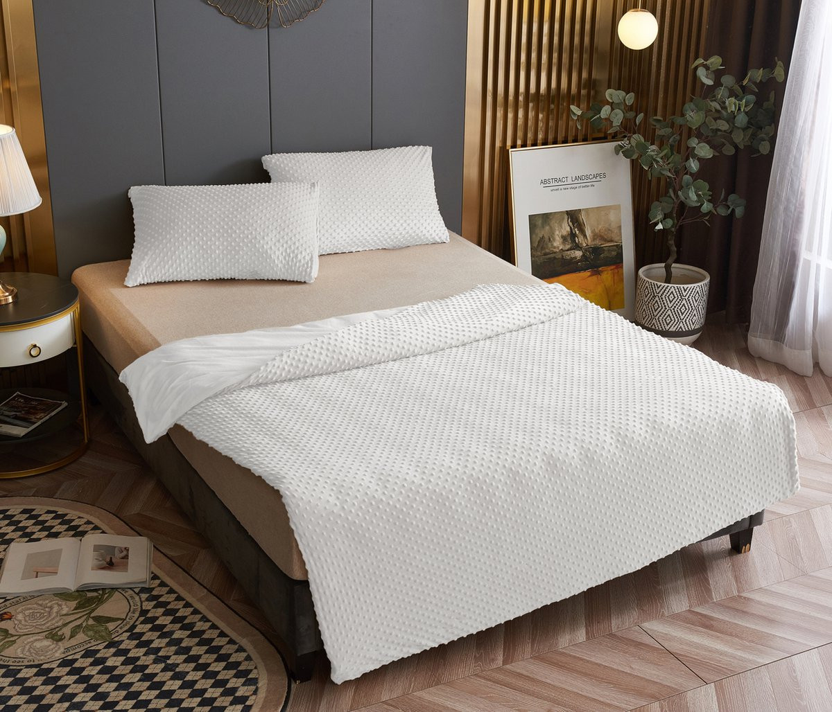 Slowwave dekbedovertrekset Minky White