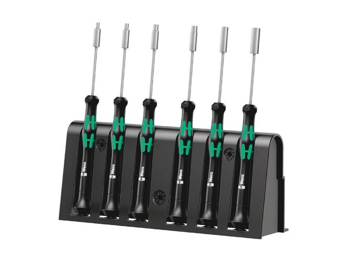 Schraubendreher WERA Kraftform Micro 2069/6, 6-teilig , silber (silberfarben), Stahl, Schraubendreher, Schraubendreher
