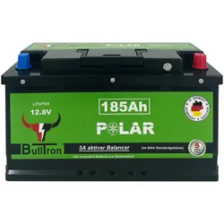 BullTron 185Ah Polar Lithium-Batterie 12,8V, inkl. Smart BMS mit Bluetooth App