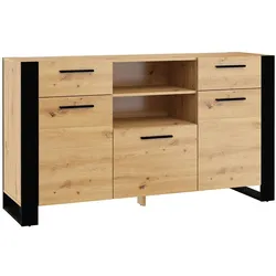 SIDEBOARD Nouka Holz und Schwarz
