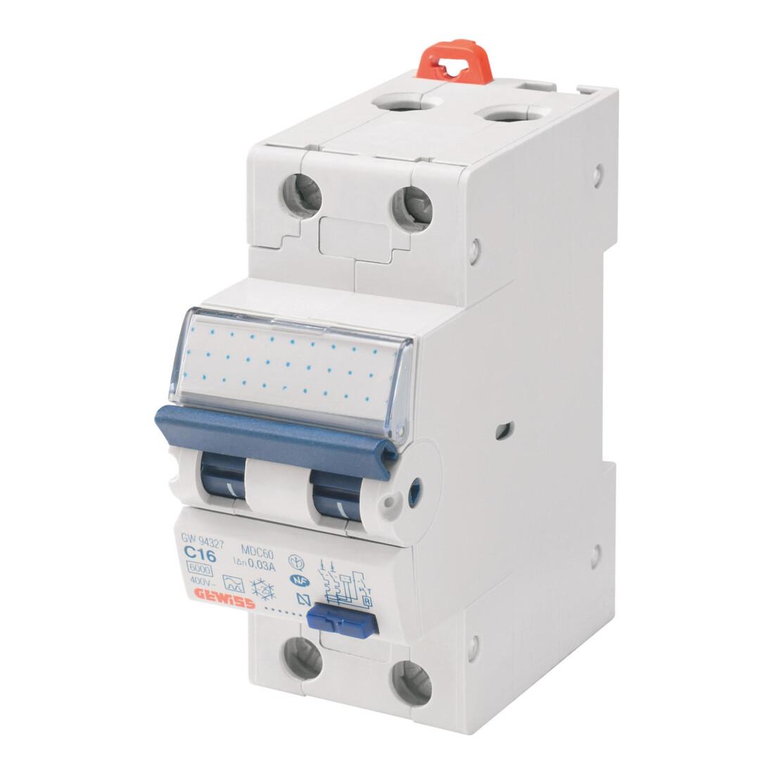 Gewiss FI/LS-Schutzschalter B16/0.03A GW95327)