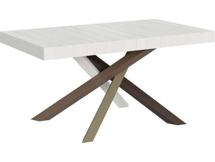Table Extensible 90X160/264 Cm Volantis Structure Frêne Blanc 4/C