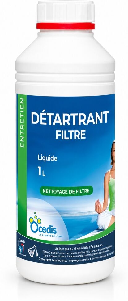 Traitement piscine OCEDIS détartrant pour filtre piscine bidon 1L
