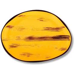 Wilmax England Wilmax Servierplatte 33x24,5 cm Gelb Porzellan, 2er Set