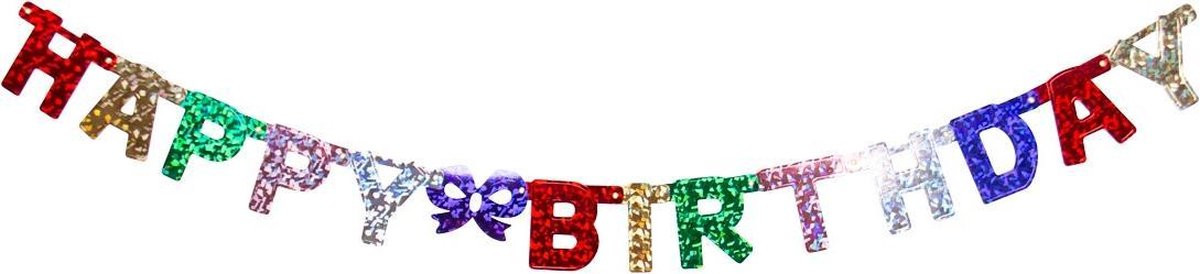 Folat Happy Birthday Letterslinger van Karton, 1,5 m