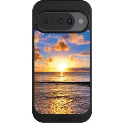 Nivocase Hülle für Google Pixel 10 Handyhülle NIVOcore Case Schwarz Meer Sonnenuntergang Strand (Google Pixel 10), Smartphone Hülle, Schwarz