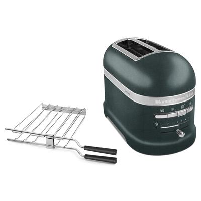 KITCHENAID Toaster "5KMT2204EPP Pebbled Palm", grün (pebbled palm), B:18cm H:22,5cm T:33cm, Toaster, mit Sandwichzange