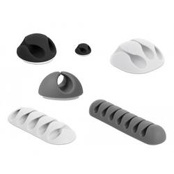 Delock Kabel-Halteclips Thermoplast Schwarz, Grau 1 Set 18300