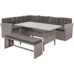 LOUNGE-SET 8-Sitzer grau Viterbo