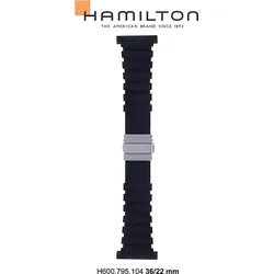 Hamilton - Code Breaker Band-set Kautschuk-schwarz-36/22 H691.795.104 - schwarz