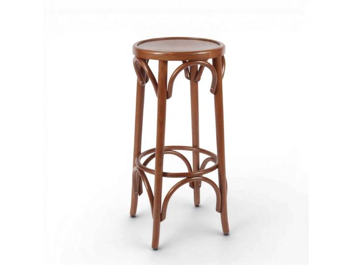 Tabouret de bar BISTROT - Bois d'Orme - Couleur Noisette