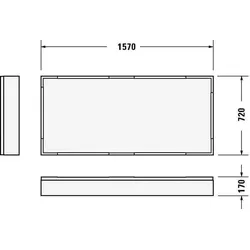 Duravit, Badewanne, Wannenträger D-CODE für 720164, 1600x750mm (157 cm, 157 cm)