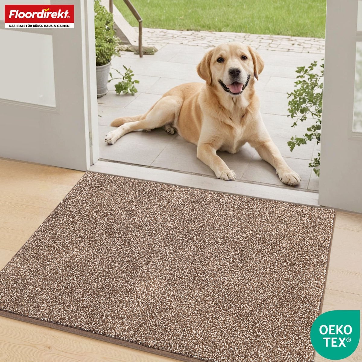 Floordirekt Schoonloopmat Nasa Deurmat - Bruin - 80 x 120 cm