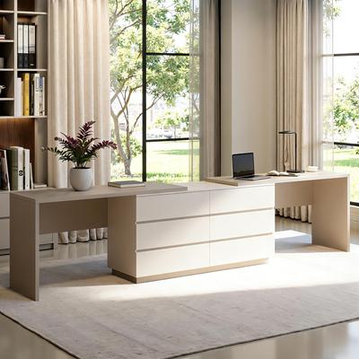Unbrand 144.26'' Home Office Expandable Dresser Desk With 6 Drawers
