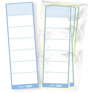 itenga Rückenschilder 33106689, hellblau, 60 x 190mm, selbstklebend, 10 Stück