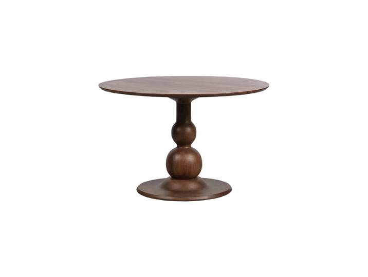 Massiver, runder Design Esstisch „Blake“ Ø 120 cm Mangoholz Nussbaum De Eekhoorn