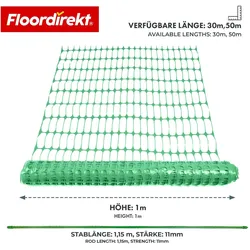 Floordirekt, Gartenzaun, Absperrzaun Set Chester