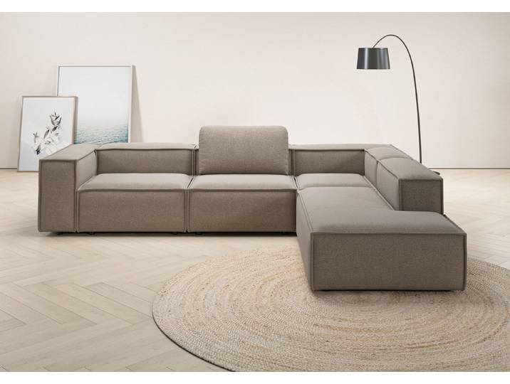 Home affaire Ecksofa Watertown luxuriöses Design & erstklassige Qualität, Japandi Design, Breite 311 cm
