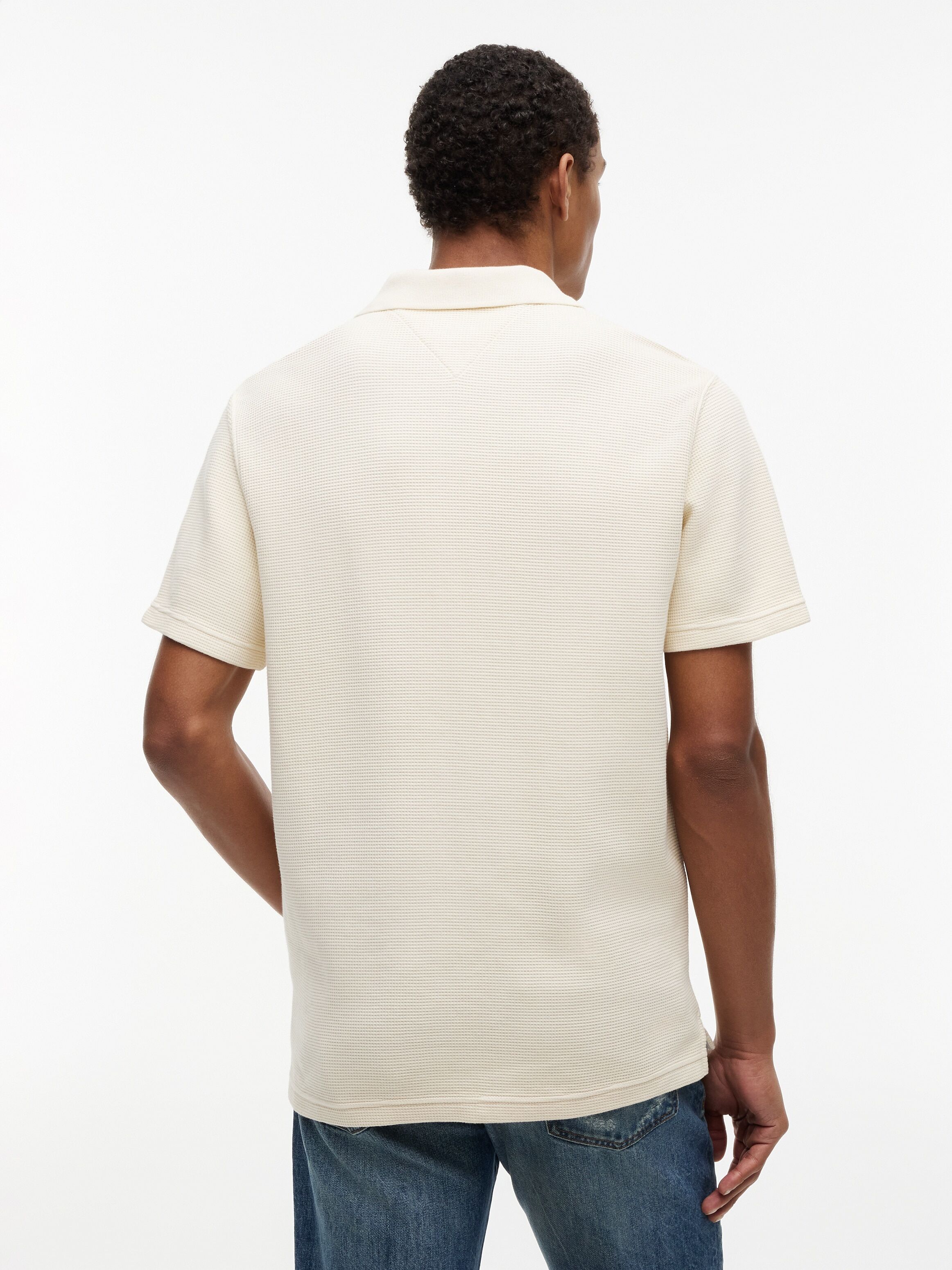 Poloshirt TOMMY JEANS "TJM REGULAR WASHED WAFFLE", Herren, Gr. 4XL, beige (calico), Jersey, Obermaterial: 100% Baumwolle, regular fit normal, Shirts Poloshirt calico 4XL