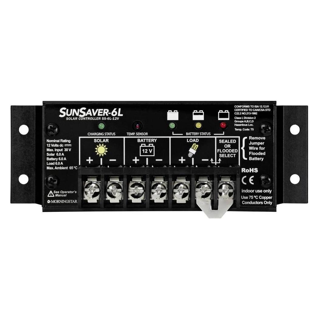 Morningstar Sunsaver SS-6L 12V Laderegler PWM 12 V 6 A (SS-6L)