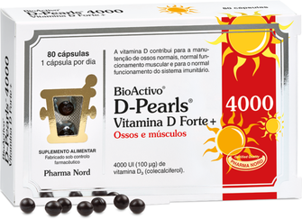Bioactivo Suplemento Vitamina D Ossos e Músculos 80 cápsulas