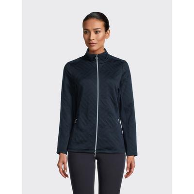 Sweatjacke JOY SPORTSWEAR "D SPORTJACKE DARYA", Damen, Gr. 42, night, Obermaterial: 100% Polyester. Futter: 77% Polyester, 23% Elasthan, Sweatjacken Sweatjacke, für Erwachsene, sportlicher Stil