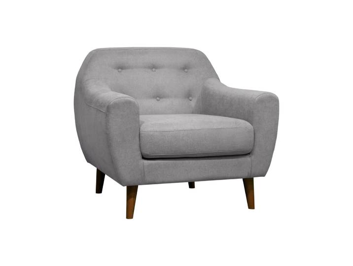 Fauteuil en tissu h78 gris clair