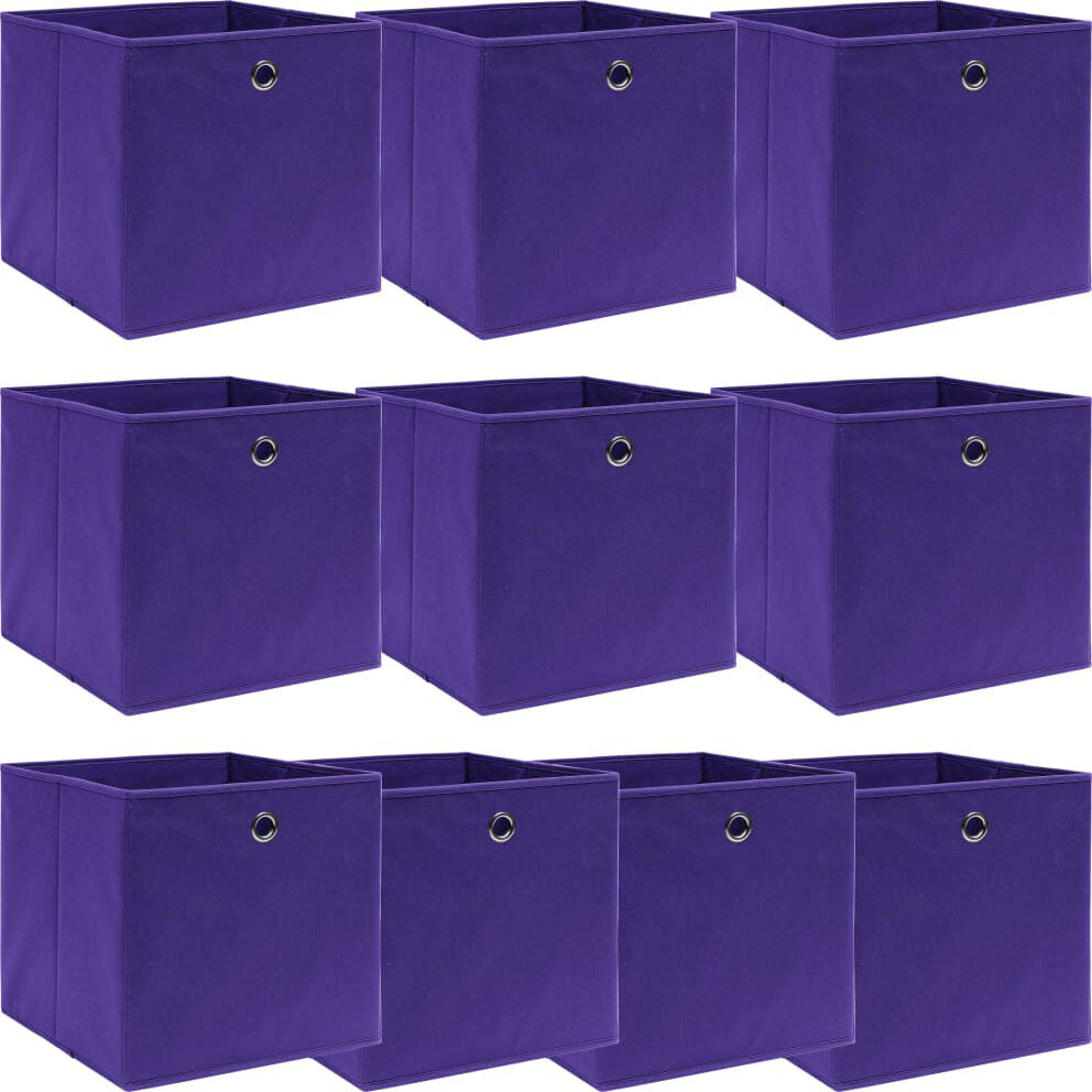 Rebrilliant Fabric Decorative Bin Purple