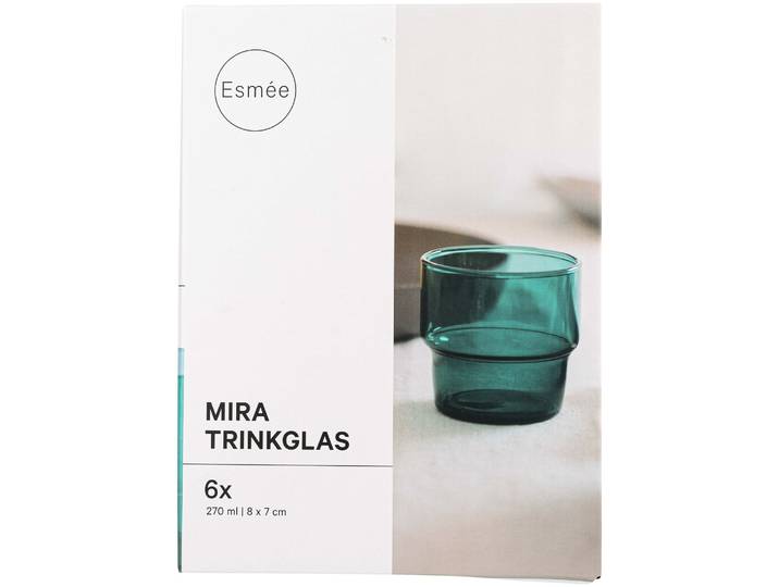 Trinkgläser Mira türkis 270ml 6 Stück