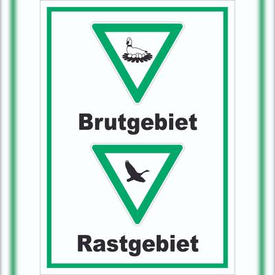 HB-Druck Brut- und Rastgebiet hochkant Schild A1 (594x841mm)